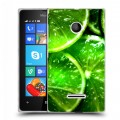 Дизайнерский пластиковый чехол для Microsoft Lumia 435 Лайм