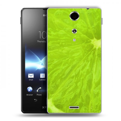 Дизайнерский пластиковый чехол для Sony Xperia TX Лайм