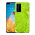 Дизайнерский силиконовый с усиленными углами чехол для Huawei P40 Лайм