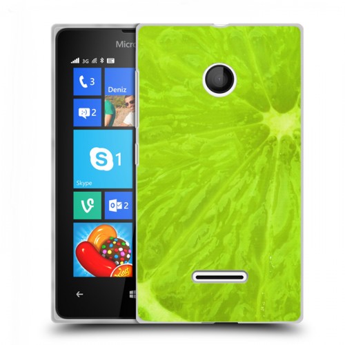 Дизайнерский пластиковый чехол для Microsoft Lumia 435 Лайм