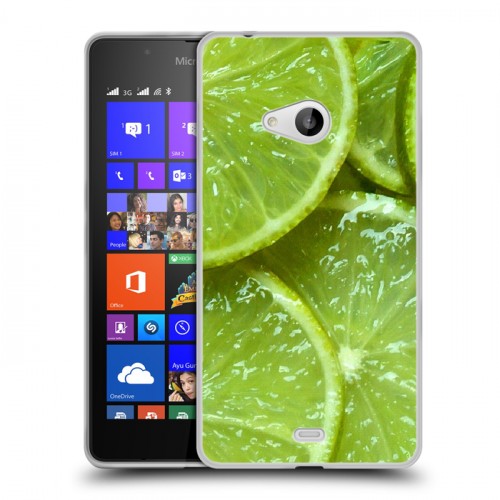 Дизайнерский пластиковый чехол для Microsoft Lumia 540 Лайм