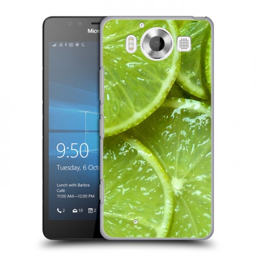 Дизайнерский пластиковый чехол для Microsoft Lumia 950 Лайм