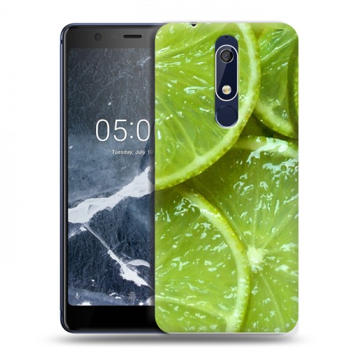 Дизайнерский пластиковый чехол для Nokia 5.1 Лайм