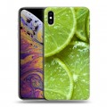 Дизайнерский силиконовый чехол для Iphone Xs Max Лайм