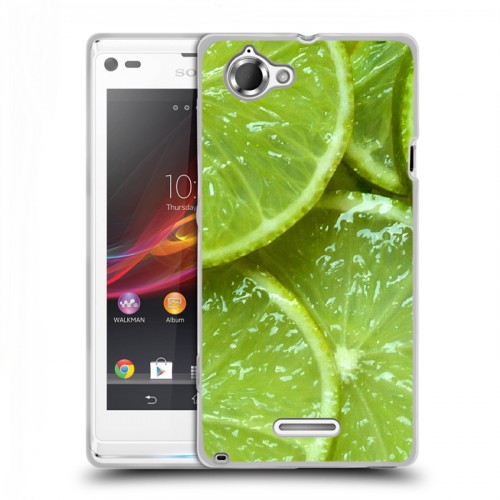 Дизайнерский пластиковый чехол для Sony Xperia L Лайм