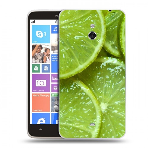 Дизайнерский пластиковый чехол для Nokia Lumia 1320 Лайм