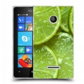 Дизайнерский пластиковый чехол для Microsoft Lumia 435 Лайм