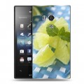 Дизайнерский пластиковый чехол для Sony Xperia acro S Лайм