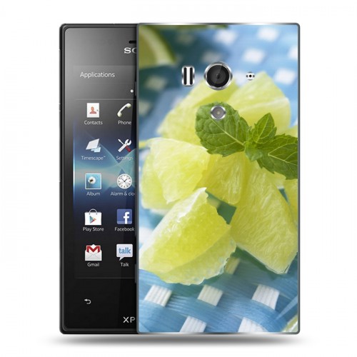 Дизайнерский пластиковый чехол для Sony Xperia acro S Лайм