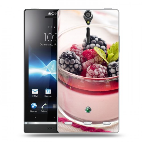 Дизайнерский пластиковый чехол для Sony Xperia S Малина