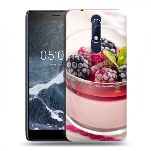 Дизайнерский пластиковый чехол для Nokia 5.1 Малина