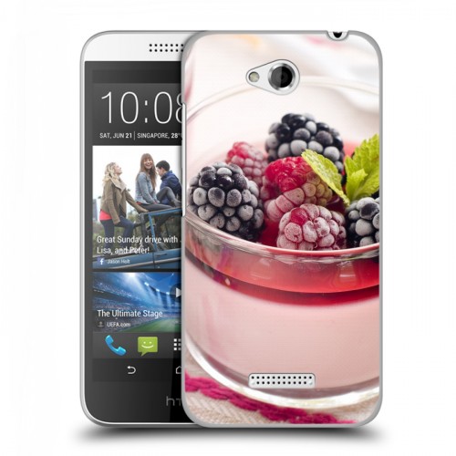 Дизайнерский пластиковый чехол для HTC Desire 616 Малина