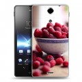 Дизайнерский пластиковый чехол для Sony Xperia TX Малина