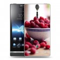 Дизайнерский пластиковый чехол для Sony Xperia S Малина