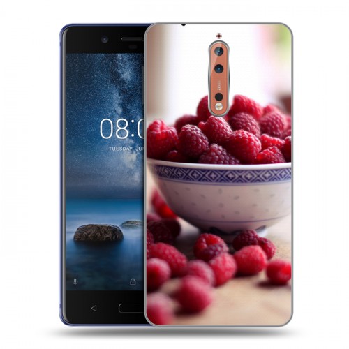 Дизайнерский пластиковый чехол для Nokia 8 Малина