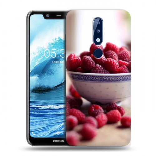 Дизайнерский силиконовый чехол для Nokia 5.1 Plus Малина