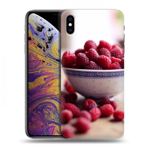 Дизайнерский силиконовый чехол для Iphone Xs Max Малина