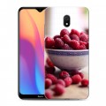 Дизайнерский силиконовый с усиленными углами чехол для Xiaomi RedMi 8A Малина