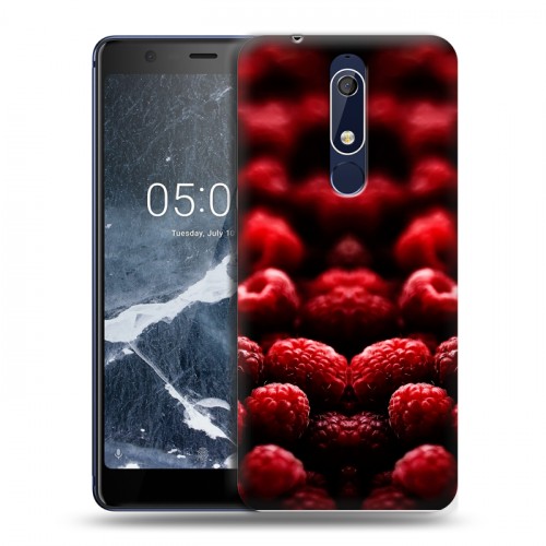 Дизайнерский пластиковый чехол для Nokia 5.1 Малина