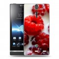 Дизайнерский пластиковый чехол для Sony Xperia S Малина