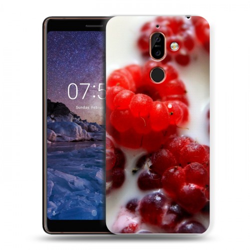 Дизайнерский пластиковый чехол для Nokia 7 Plus Малина