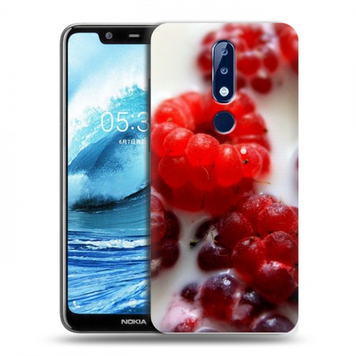 Дизайнерский пластиковый чехол для Nokia 5.1 Plus Малина