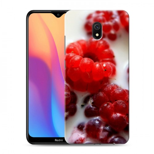 Дизайнерский силиконовый с усиленными углами чехол для Xiaomi RedMi 8A Малина