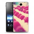 Дизайнерский пластиковый чехол для Sony Xperia TX Малина