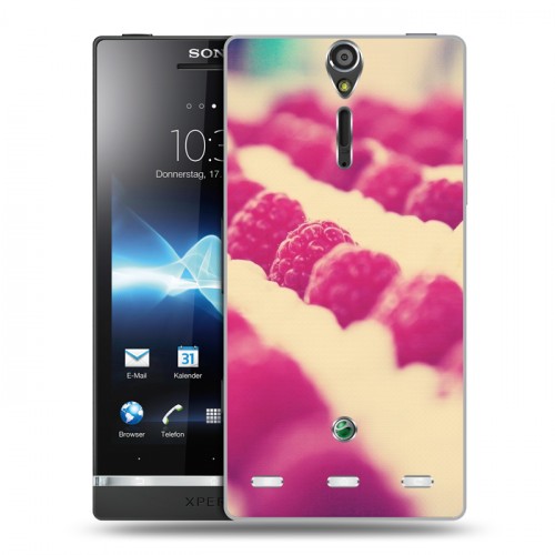 Дизайнерский пластиковый чехол для Sony Xperia S Малина