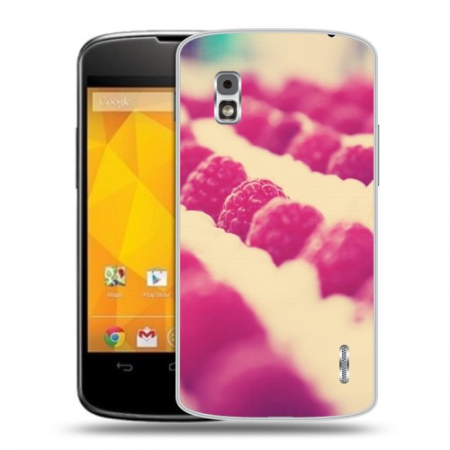 Дизайнерский пластиковый чехол для LG Google Nexus 4 Малина