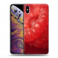 Дизайнерский силиконовый чехол для Iphone Xs Max Малина