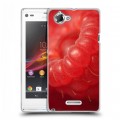 Дизайнерский пластиковый чехол для Sony Xperia L Малина