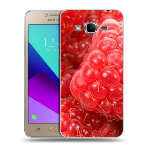 Дизайнерский силиконовый с усиленными углами чехол для Samsung Galaxy J2 Prime Малина