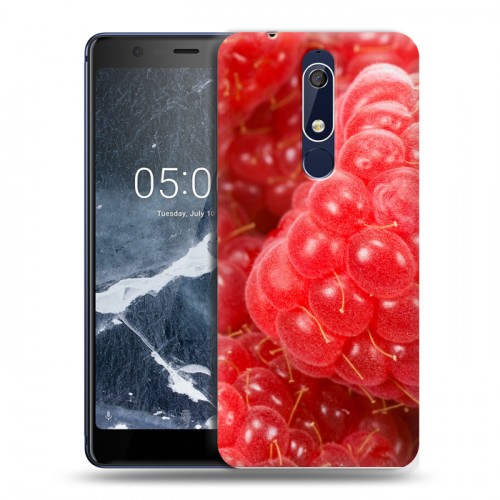 Дизайнерский пластиковый чехол для Nokia 5.1 Малина