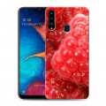 Дизайнерский пластиковый чехол для Samsung Galaxy A20s Малина