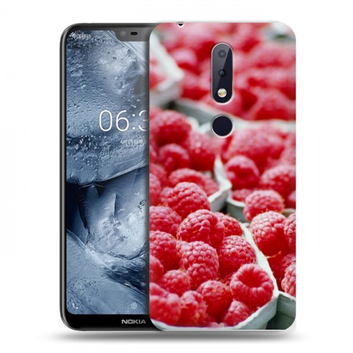 Дизайнерский пластиковый чехол для Nokia 6.1 Plus Малина