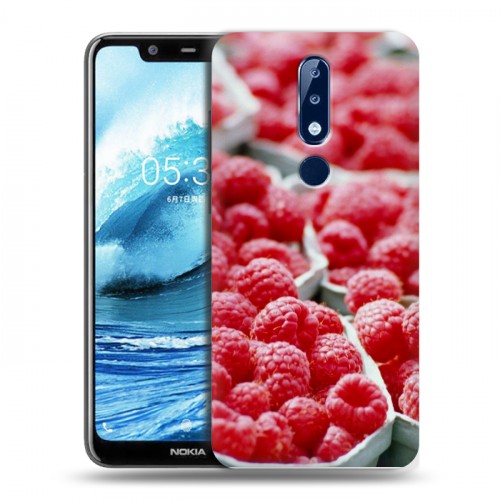 Дизайнерский силиконовый чехол для Nokia 5.1 Plus Малина