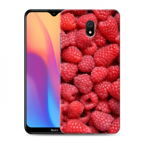 Дизайнерский силиконовый с усиленными углами чехол для Xiaomi RedMi 8A Малина