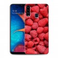 Дизайнерский пластиковый чехол для Samsung Galaxy A20s Малина