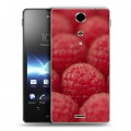 Дизайнерский пластиковый чехол для Sony Xperia TX Малина