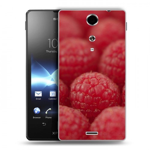 Дизайнерский пластиковый чехол для Sony Xperia TX Малина