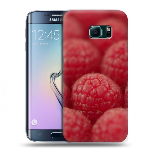Дизайнерский пластиковый чехол для Samsung Galaxy S6 Edge Малина