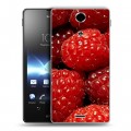 Дизайнерский пластиковый чехол для Sony Xperia TX Малина