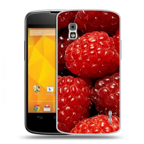 Дизайнерский пластиковый чехол для LG Google Nexus 4 Малина