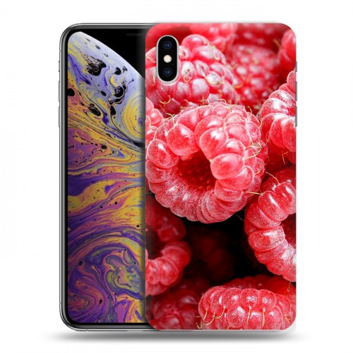 Дизайнерский силиконовый чехол для Iphone Xs Max Малина