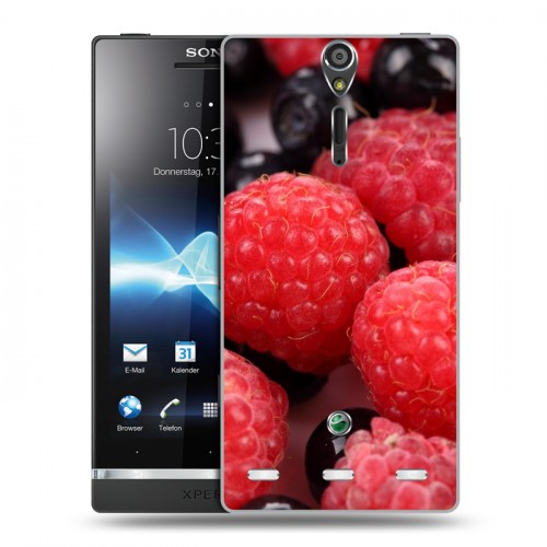 Дизайнерский пластиковый чехол для Sony Xperia S Малина