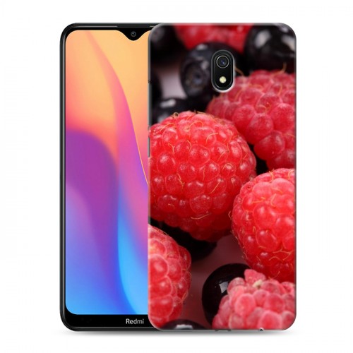 Дизайнерский силиконовый с усиленными углами чехол для Xiaomi RedMi 8A Малина