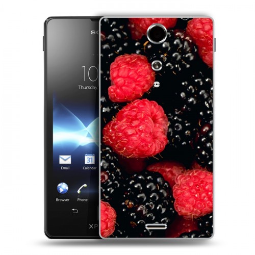 Дизайнерский пластиковый чехол для Sony Xperia TX Малина