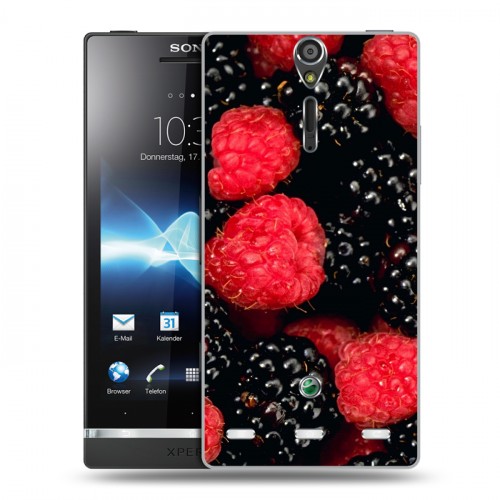 Дизайнерский пластиковый чехол для Sony Xperia S Малина