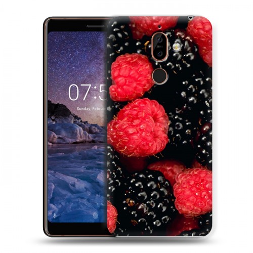 Дизайнерский пластиковый чехол для Nokia 7 Plus Малина